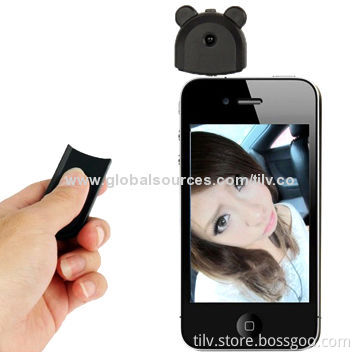 Wireless Shutter Remote Control Self Timer for Apple, Bear Style